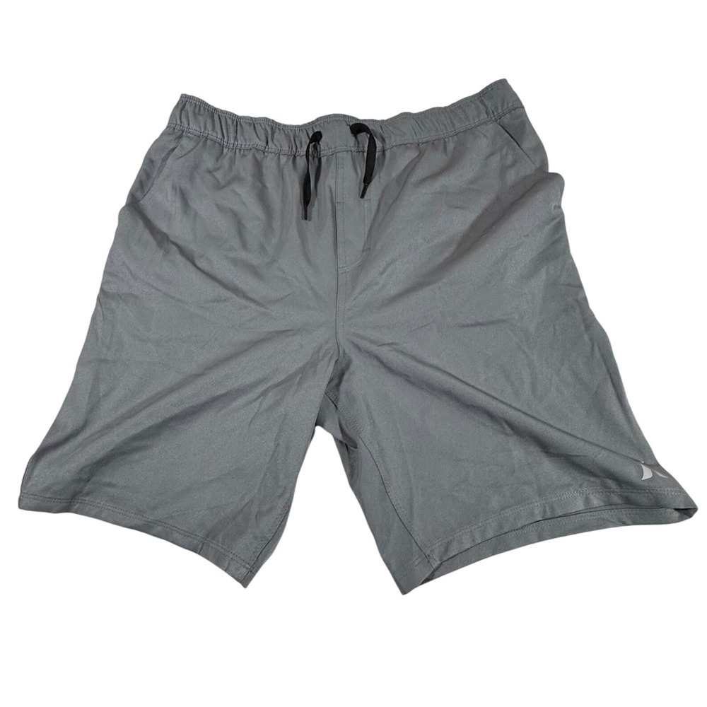 Hurley Boys XXL 18/20 Gray Stretch Athletic Shorts‎ Drawstring 6.5 Inseam